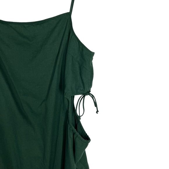 AERIE XL Green Linen Blend Mini Dress with side cut outs - Picture 5 of 8